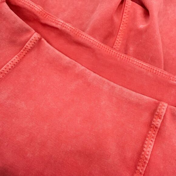 AERIE Offline High Waisted Mineral Acid Wash Stretch Shorts S Coral Pink B31 - Picture 4 of 4